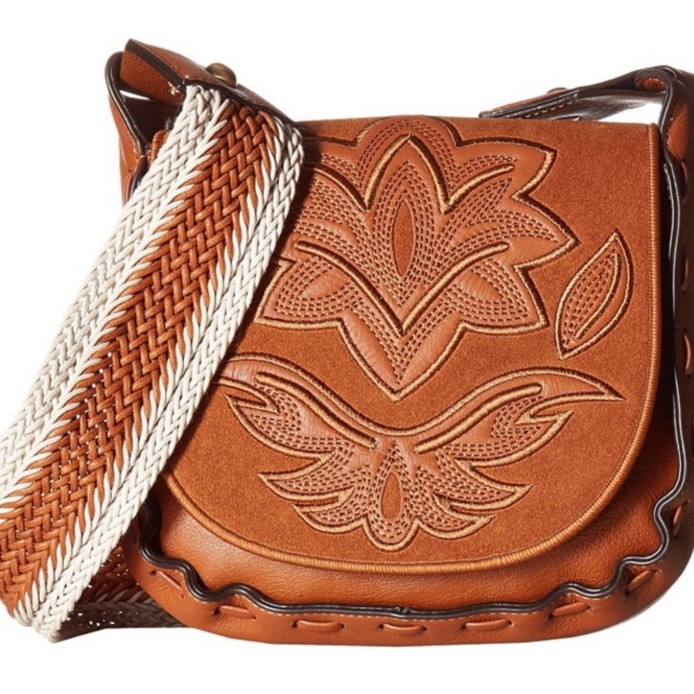 NWT Sam Edelman Cognac “Emma”Crossbody Bag